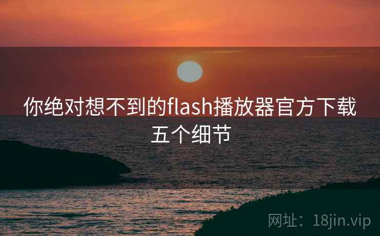 你绝对想不到的flash播放器官方下载五个细节